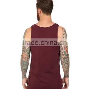 Mens Plain 92% Nylon 8% Spandex Tank Tops Wholesale thumbnail-3