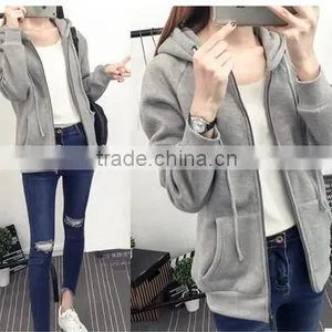 Fleece the Spring and Autumn Period and the Han Edition Loose Woman Thin Cardigan bf Leisure Joker Zipper 2017 New Tide Sport thumbnail-3