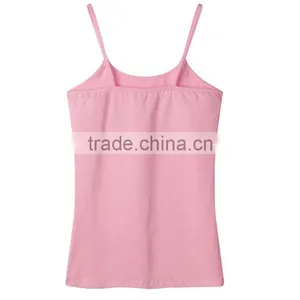 High Quality Various Color Cotton/spandex Spaghetti Strap Women White Tank Top thumbnail-2
