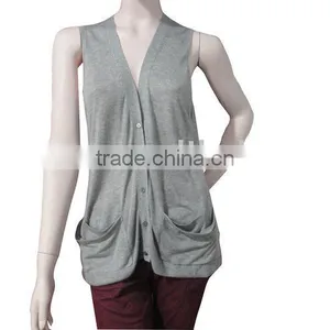 Lady's Fashion Knitting Sweater ,12GG ,sleeveless thumbnail-1