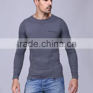 Factory Supply Seamless Tighing Bodybuilding Gym t Shirt High Elastic Sport Wear thumbnail-1