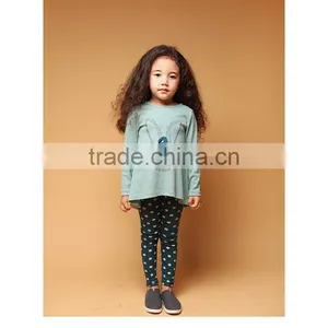Girls Easter Cotton Outfit, 2014 Spring of Kids Wear Girls Long-sleeve Dot Outfit Korean Bunny Cloth Set Manufacturer Wholesale thumbnail-1