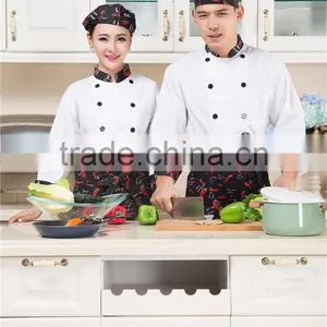 Juqian 2016 Custom Fashion Design Hotel Workwear White Executive Chef Uniform thumbnail-5