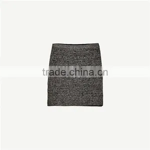 2017 OEM Spring Cozy Elasticated Shiny Tight Mini Skirt thumbnail-6