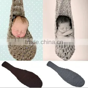 2016 Crochet Baby Sleeping Bag Knitted Baby Hat Photo Prop thumbnail-2