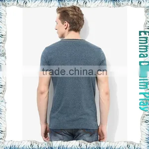 Wholesale Men's High Qualityn V Neck Combed Cotto Tee Shirts thumbnail-2