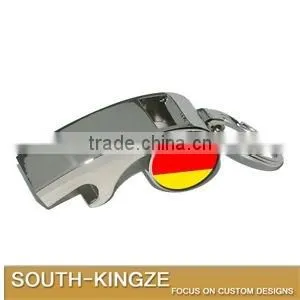 Custom Sports Germany Logo Stainless Steel Metal Hand Whistle thumbnail-1