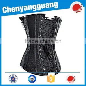 New S,M,L,XL,XXL,XXXL Size Black Faux Leather Corset thumbnail-6