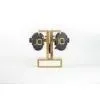 Antique Wooden Metal Balance Flip Down Clock For Desk thumbnail-1