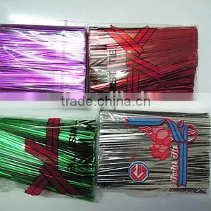 Customized Cheapest Silver Metallic Bread Bag Twist Tie thumbnail-1