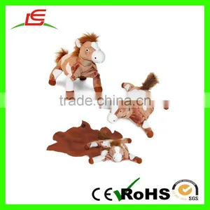 Stuffed Animal Cow Tiger Horse Head Children Pillow Plush Blanket thumbnail-2