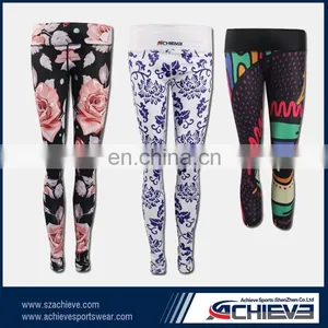 Europe Pololar Fitness Leggings 100%polyester Tights Lycra Yoga Pants thumbnail-4