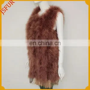 2015 Newest Unique Style Turkey Feather Vest Wholesale Clothing In Turkey Feather thumbnail-1