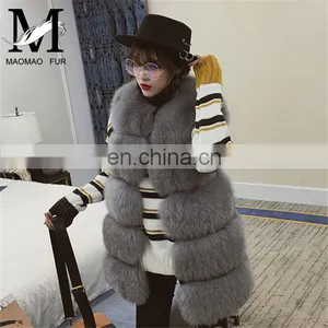 2016 New Fashion Women Luxury Vest Hot Sale Lady Vest Real Fox Fur Waistcoat thumbnail-3