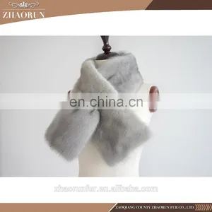 2016 Winter Elegant Fur Scarf Genuine Mink Fur Muffler for Lady thumbnail-1