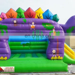 Amazing Purple Dinosaur Inflatable Bouncer House, Baby Door Bouncer for Amusement thumbnail-2