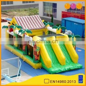 AOQI Interesting House Inflatable Combo Slide for Sale thumbnail-1