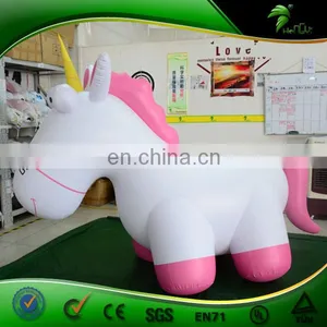 1.5m Small Bouncing Pink Inflatable Unicorn Cute Toys Pink Animal Horse thumbnail-1
