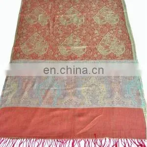 Silk Pashmina Scarfs and Stoles India Cheap thumbnail-5