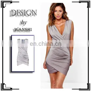 Hot!Sexy Summer Dress Deep V-neck Bodycon Designer One Piece Party Dress thumbnail-1