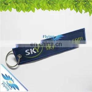 Fashion Embroidery Key Ring Decoration, Awesome Custom Shape Embroidery Key Chain for Cheap Sale thumbnail-1