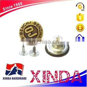 17mm Leather Metal Button, Black Leather Button thumbnail-4