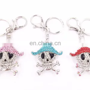 Hot Sale Fashion Hat Skeleton Pirates Keychain Motorcycle Key Chain thumbnail-4