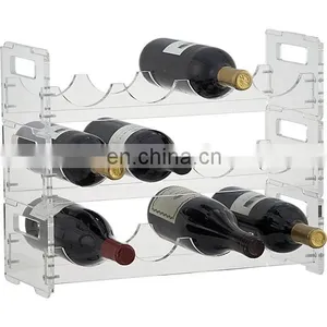 Clear Acrylic Wine Display Case Wine Glasses Carrying Case thumbnail-2