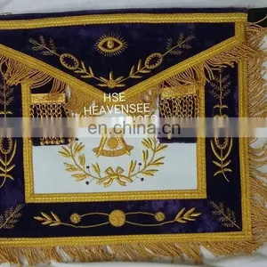 MASONIC REGALIA GRAND LODGE PAST MASTER APRON PURPLE thumbnail-1