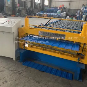 Floor Tile Double Layer Making Machine Steel Sheet Metal Roofing Rolls Forming Machine thumbnail-1