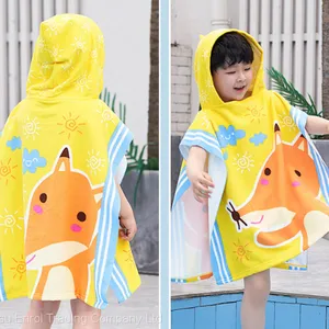Cartoon Printed Hooded Bath Towel thumbnail-2