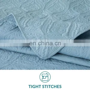Luxury Heavy Solid Color Microfiber Twin Queen Size Bed Comforter Set Bedding Pillow Sham Quilt thumbnail-6