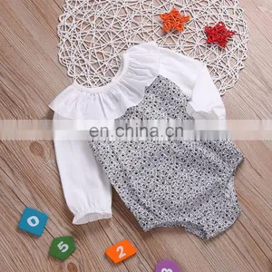 Infants & Toddler Clothes Romper Long Sleeve Floral Baby Girls Cotton Romper thumbnail-4