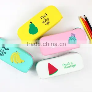 Popular Manufactory Price Silicone Square Zippered Pencil Case For Kids thumbnail-2