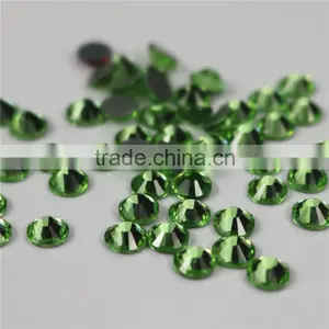 Top Quality Wholesale Peridot Flatback Style Hotfix Heat Rhinestone Transfer for Bags Saree Weddingdress thumbnail-1
