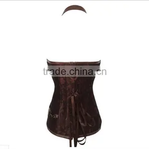 Hot Selling Wholesale Plus Size S-6L Sey Deep V Neck Halter Steampunk Corsets and Bustiers L L L 4L 5L 6L Thong Women Lingerie B thumbnail-3