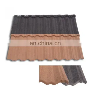 Zinc Steel Roofing Sheets Weight Shingles Stone Coated Colored Roof Tile thumbnail-2