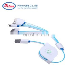 2020 Hot Selling 4 in 1 Colorful USB Extension Charging Cable With Your Logo thumbnail-2