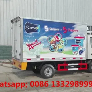 Cheaper Price JAC Brand 4*2 LHD Gasoline Engine Refrigerated Truck for Cold Drinkings and Ice-cream Transportation for Sale thumbnail-3