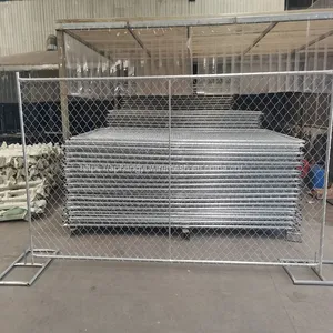 Temp Fence Temporary Chain Link Fence Panel 6x12 Rent a Fence China Supplier Factory Barrier Stand Clamp Accessories thumbnail-1