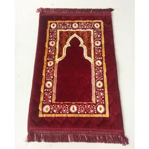 Luxury Foldable Portable Memory Foam Padded Muslim Prayer Mat Stand Set Customizable Couples Machine Made Washable thumbnail-4