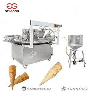 Snack Crisp Ice Rream Cone Making Machine Rolled Sugar Cone Baking Machine Wafer Egg Roll Machine thumbnail-5