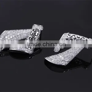 Newest Design Ladies Cubic Zirconia Pendant Classic Banquet Dressed Jewelry Set thumbnail-5