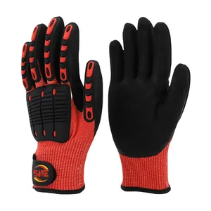 Snellsafety 13 Gauge HPPE Nitrite Sandy Cut Resistant Abrasion With TPR Impact Safety Glove thumbnail-2