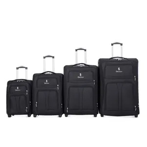 STOCK LOTS DOLLAR 3PCS 4PCS FABRIC EVA TROLLEY LUGGAGE SUITCASE SETS thumbnail-1