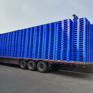 1208 Chuan-shaped Flat Pallet Plastic Plane Pallet Three-dimensional Warehouse Forklift Base Plate thumbnail-4
