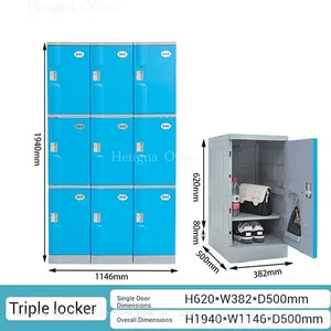 Bulk Price Modular ABS Plastic Lockers for Furniture Distributors | Hengna Colorful Wardrobe Storage System thumbnail-4