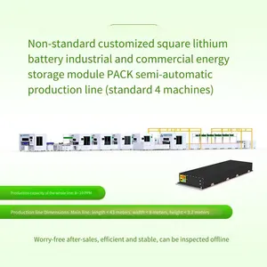 Semi-automatic Double-speed Chain Production Equipment for Square Battery Pack Production Line, Industrial and Commercial Energy Storage Module Cell Pack thumbnail-2
