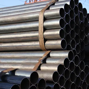 Factory Direct Selling Black Steel Pipe Q235 Q345 ASTM A53 ERW Steel Pipe thumbnail-1