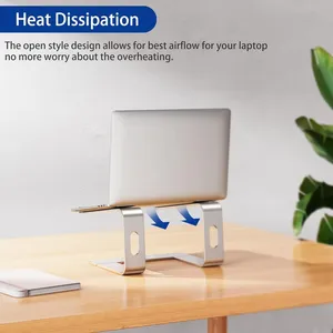 Aluminum Laptop Stand Detachable Computer Stand Notebook Riser Laptop Mount Silver thumbnail-3